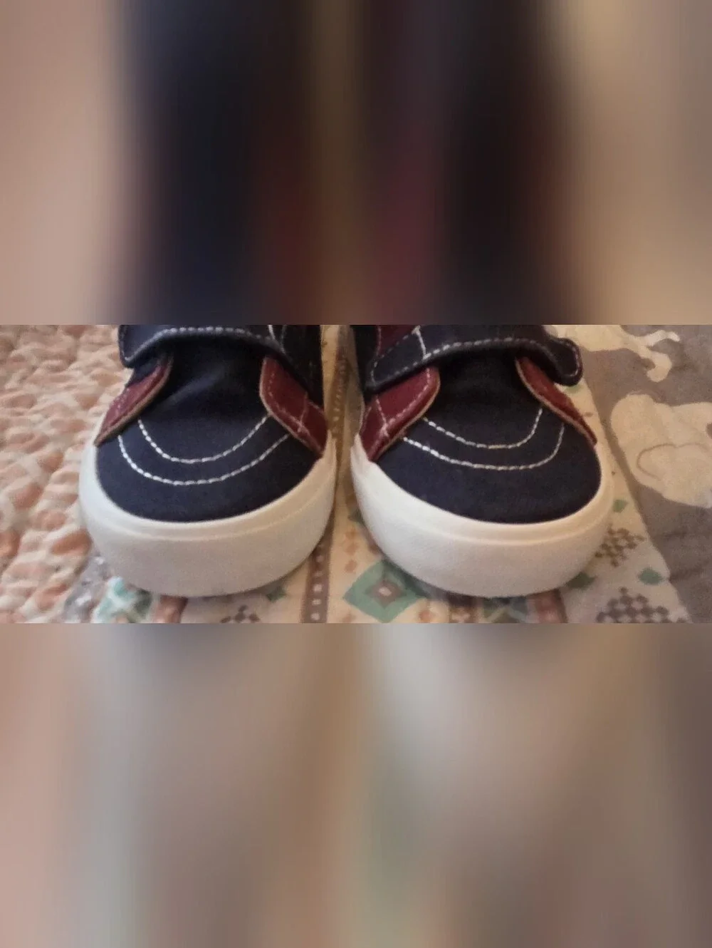 Kid's Old Navy Green, Blue and Burgundy Double Velcro Sneakers Size 10